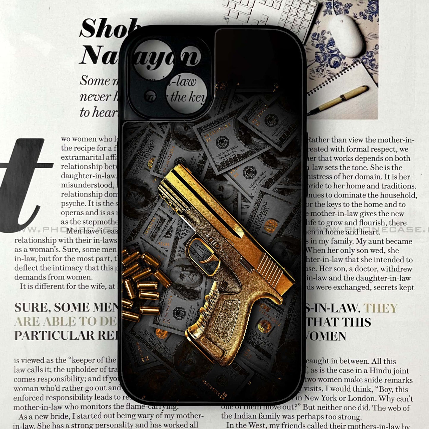 iPhone 13  - Dollar Design 7 - Premium Metal Printed soft Bumper shock Proof Case CS-38690