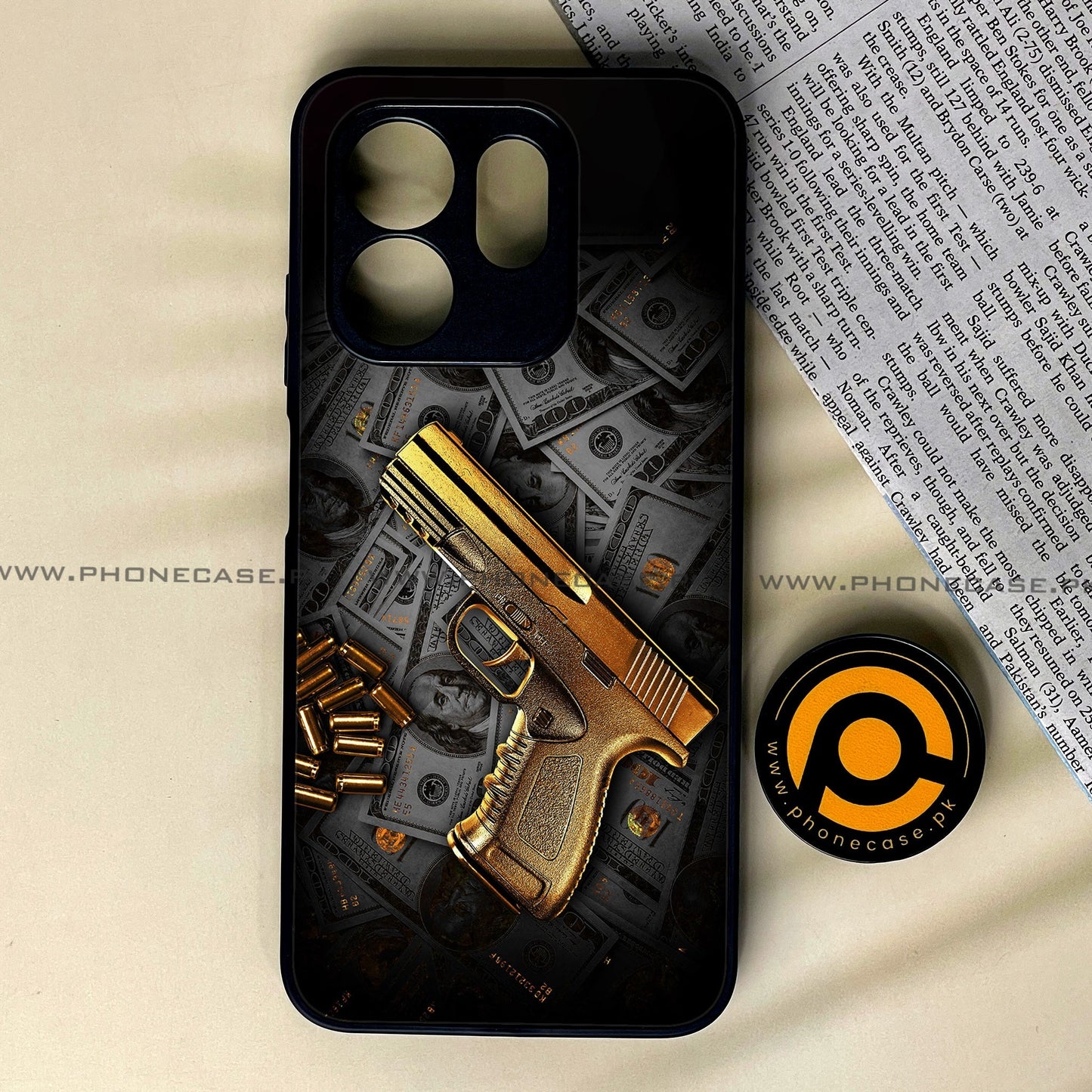 Infinix Hot 50i - Dollar Design 7  - Premium Metal Printed soft Bumper shock Proof Case CS-38200 CS-38663