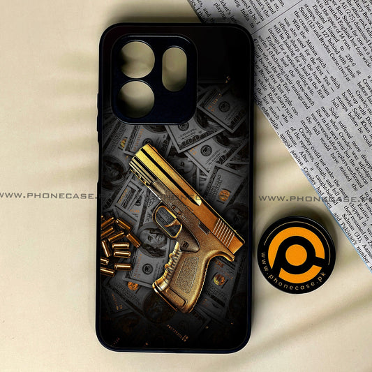 Infinix Hot 50i - Dollar Design 7  - Premium Metal Printed soft Bumper shock Proof Case CS-38200 CS-38663