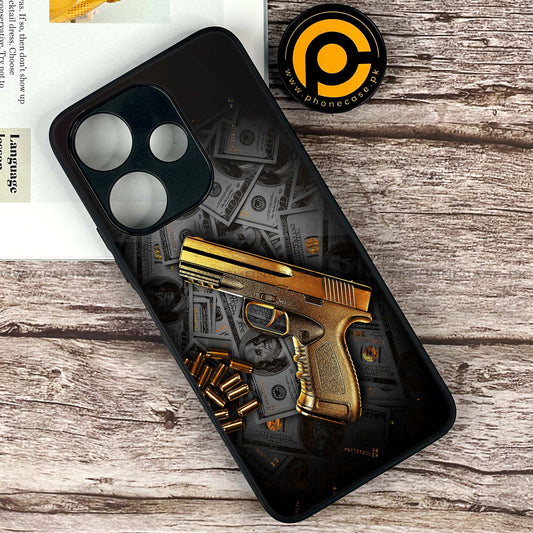 Xiaomi Redmi 13 - Dollar Design 7  - Premium Printed Glass soft Bumper shock Proof Case CS-38087