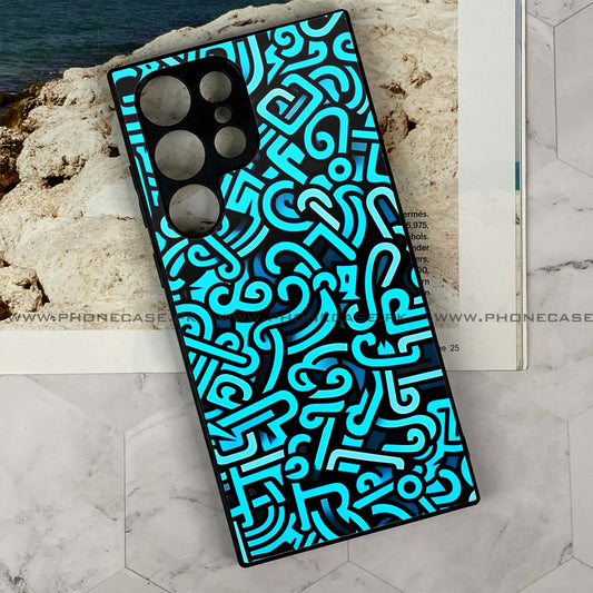 Samsung Galaxy S22 Ultra - Doodle Design - Premium Metal Printed soft Bumper shock Proof Case CS-38019