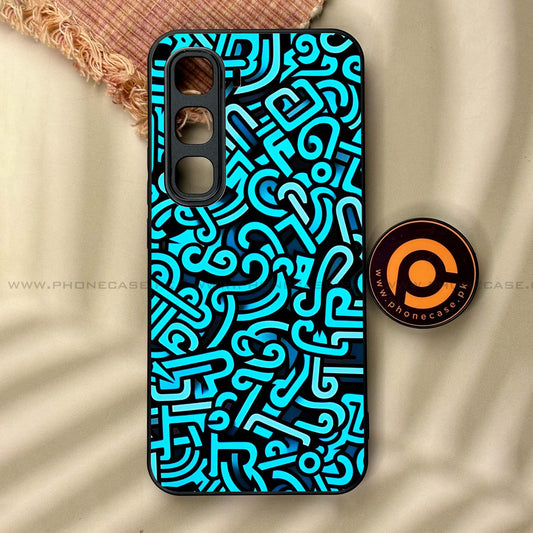 Infinix Hot 60 Pro - Doodle Design - Premium Metal Printed soft Bumper shock Proof Case CS-38204