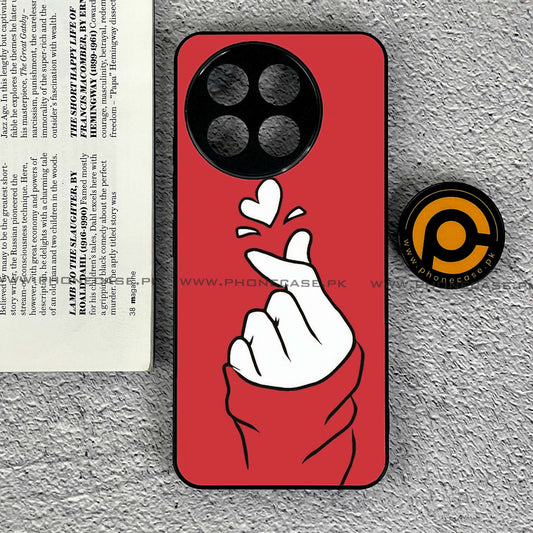 Tecno Spark 30 Pro - Finger Heart BTS - Premium Printed Metal soft Bumper shock Proof Case CS-38638