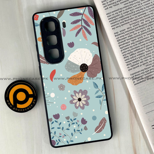 Infinix Hot 50 Pro Plus - Floral Series Design 5 - Premium Metal Printed soft Bumper shock Proof Case CS-37429