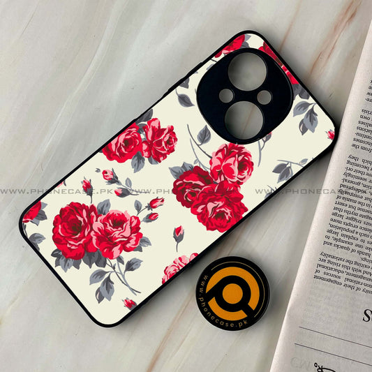 Tecno Spark Go 1 - Floral Series Design 8 - Premium Metal Printed soft Bumper shock Proof Case  CS-32499