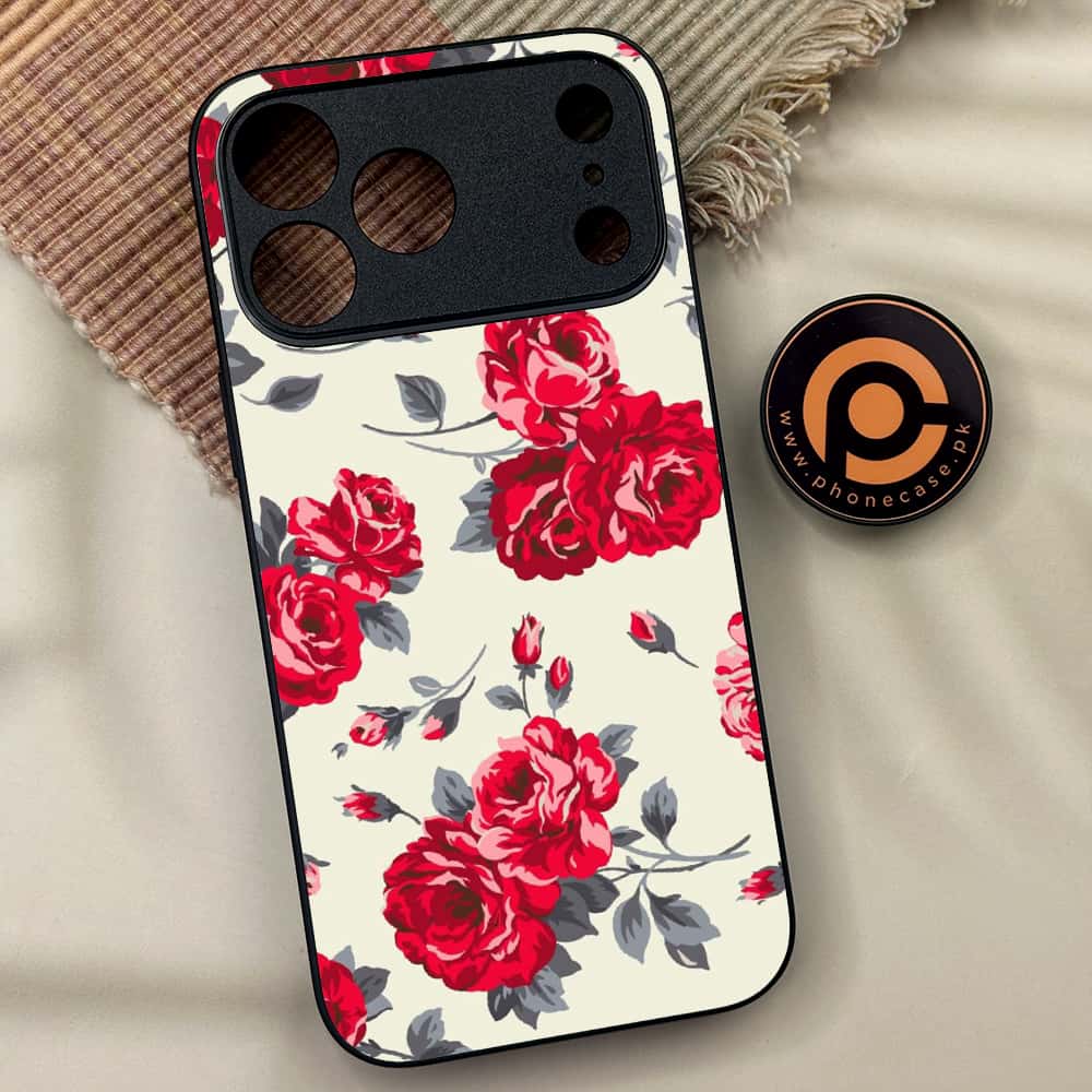 iPhone 17 Pro Max - Floral Series Design 8 - Premium Metal Printed soft Bumper shock Proof Case CS-39097
