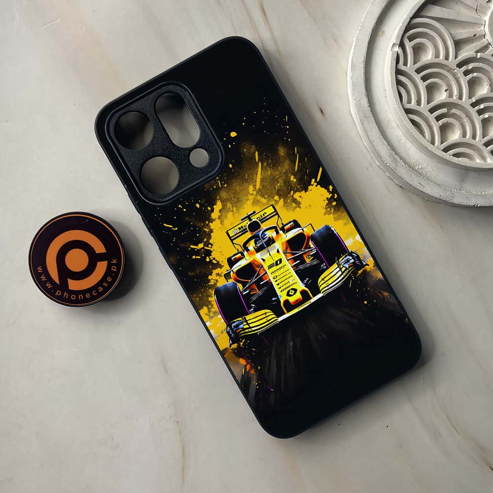 Oppo Reno 14 5G - Formula 1 Design Design 4  - Premium Metal Printed soft Bumper shock Proof Case CS-37492