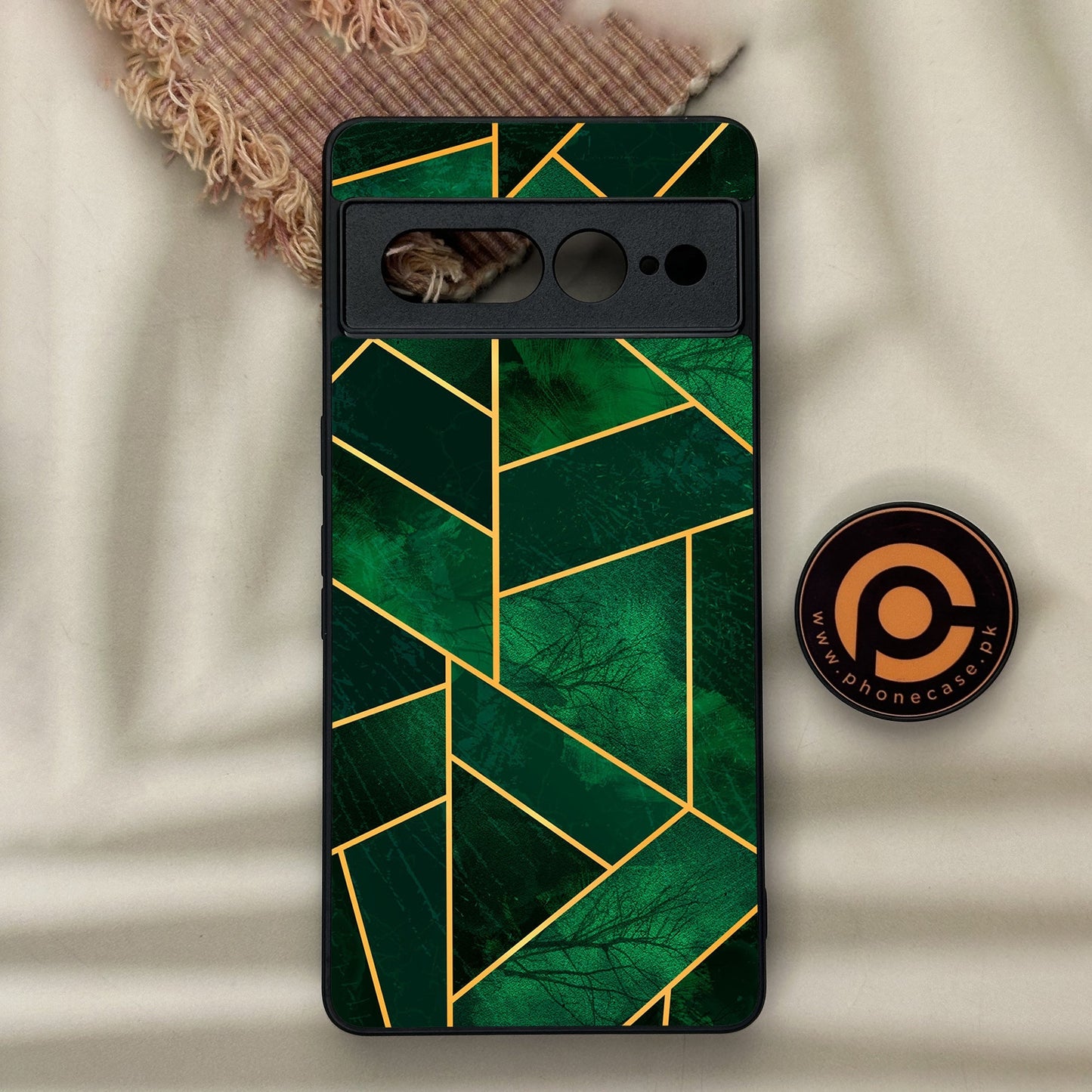 Google Pixel 7 Pro - Geometric Marble Series - Premium Metal Printed soft Bumper Shock Proof Case