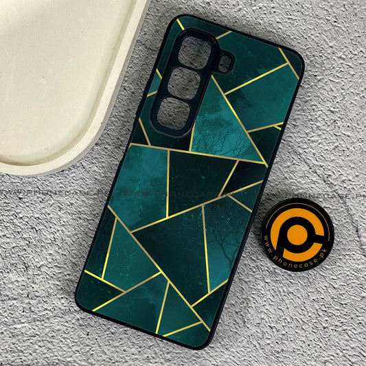 Infinix Hot 50 Pro - Geometric Marble Design 1  - Premium Metal Printed soft Bumper shock Proof Case  CS-39068