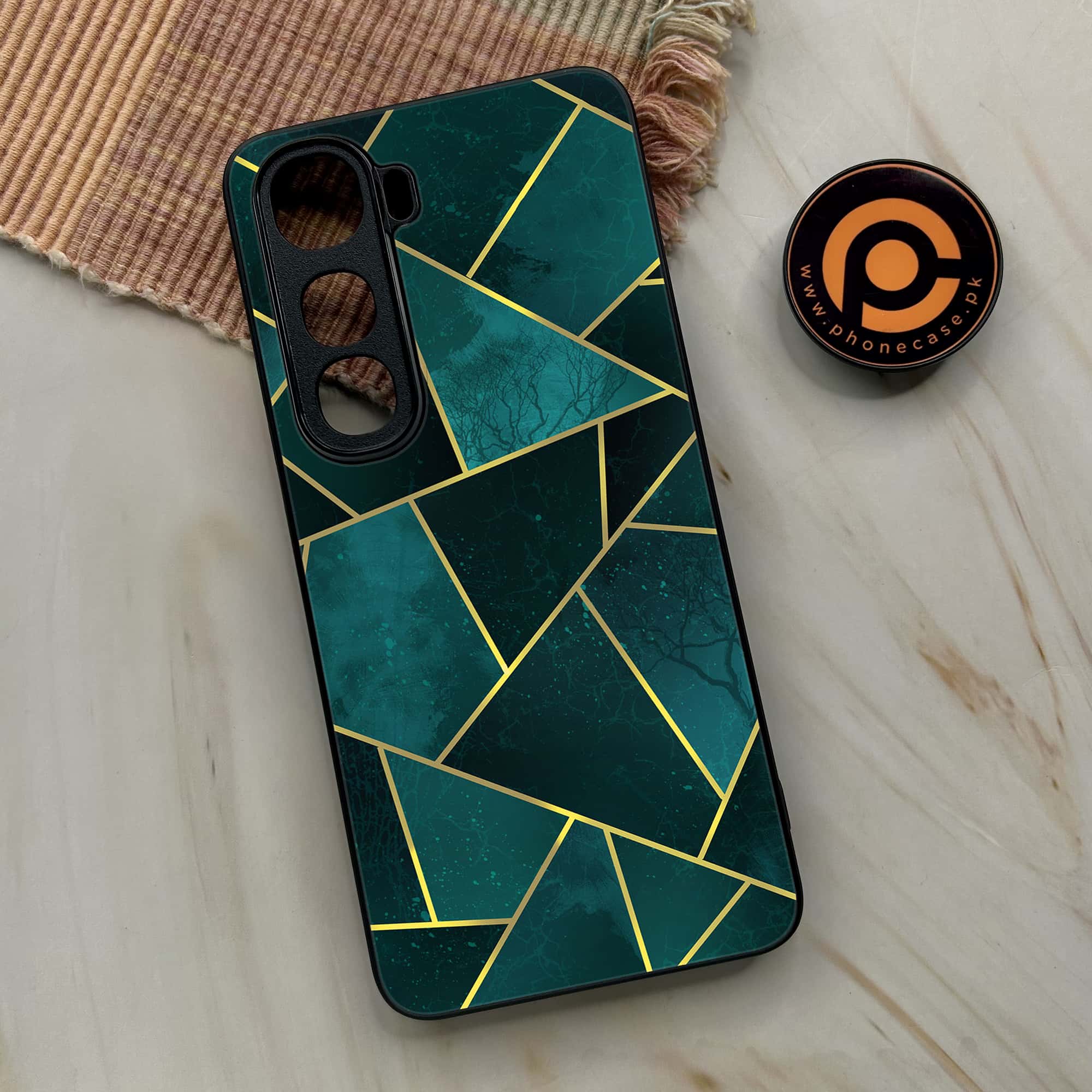 Vivo Y400 - Geometric Marble Design 1  - Premium Metal Printed soft Bumper shock Proof Case CS-39016