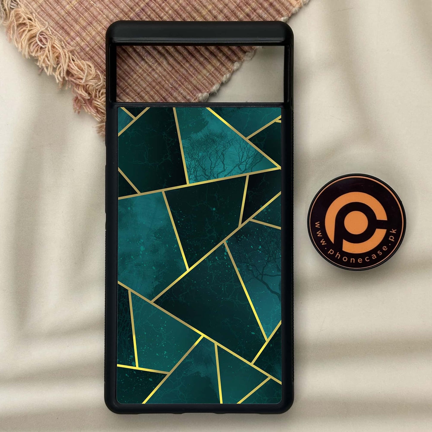 Google Pixel 6 - Geometric Marble Design 1 - Premium Metal Printed soft Bumper Shock Proof Case CS-38075