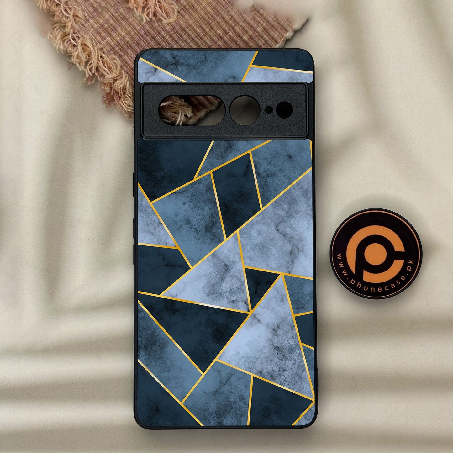 Google Pixel 7 Pro - Geometric Marble Series - Premium Metal Printed soft Bumper Shock Proof Case