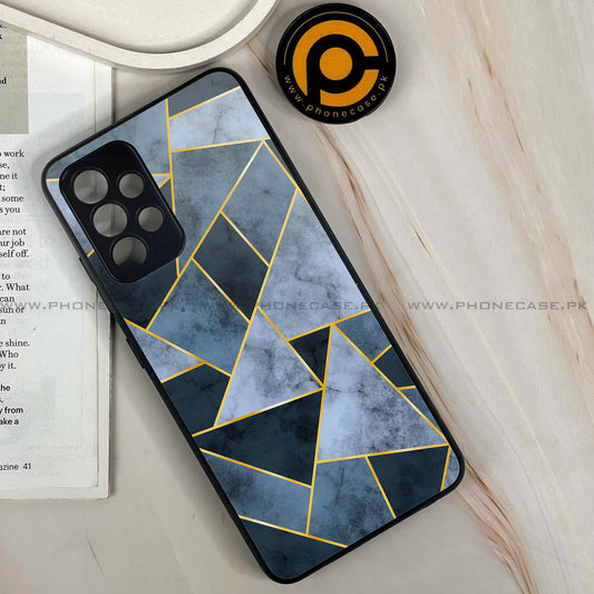 Samsung Galaxy A32 4G- Geometric Marble Design 3  - Premium Printed Glass soft Bumper shock Proof Case CS-37637