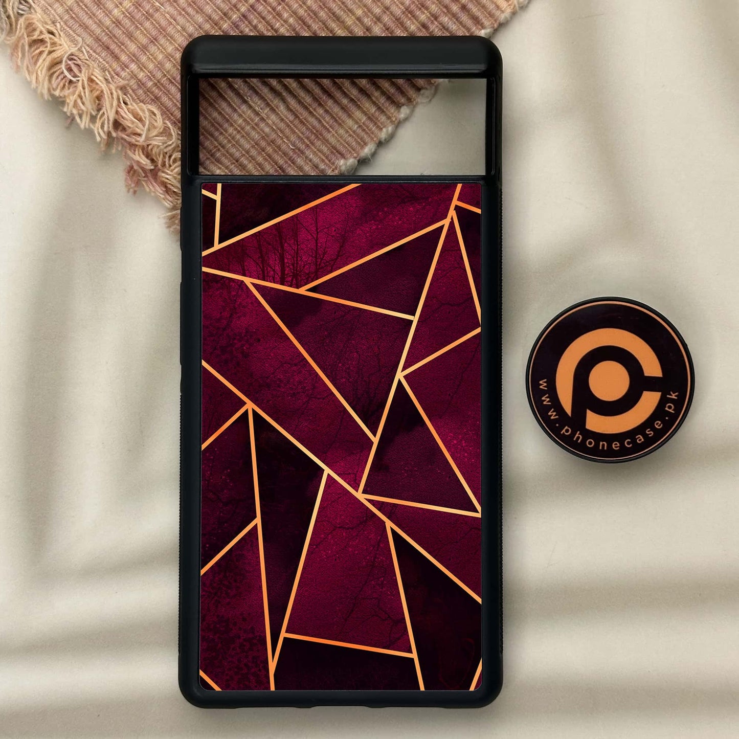 Google Pixel 6 - Geometric Marble Design 4  - Premium Metal Printed soft Bumper Shock Proof Case CS-38387