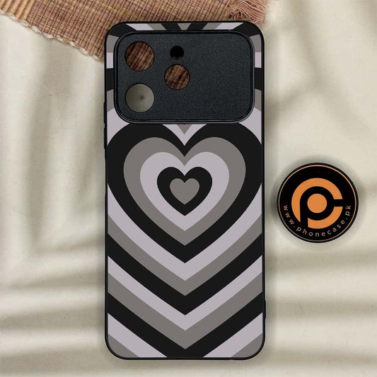 Tecno Spark 40 - Heart Beat Design 1 - Premium Metal Printed soft Bumper shock Proof Case  CS-37358