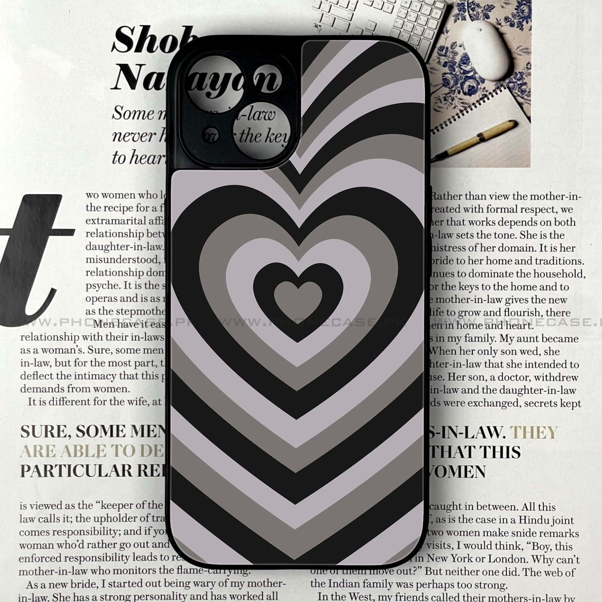 iPhone 15 - Heart Beat Design 1 - Premium Metal Printed soft Bumper shock Proof Case  CS-38693