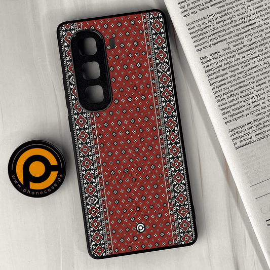 Infinix Hot 50 Pro Plus -  Ajrak Design 2  - Premium Metal Printed soft Bumper shock Proof Case  CS-38128