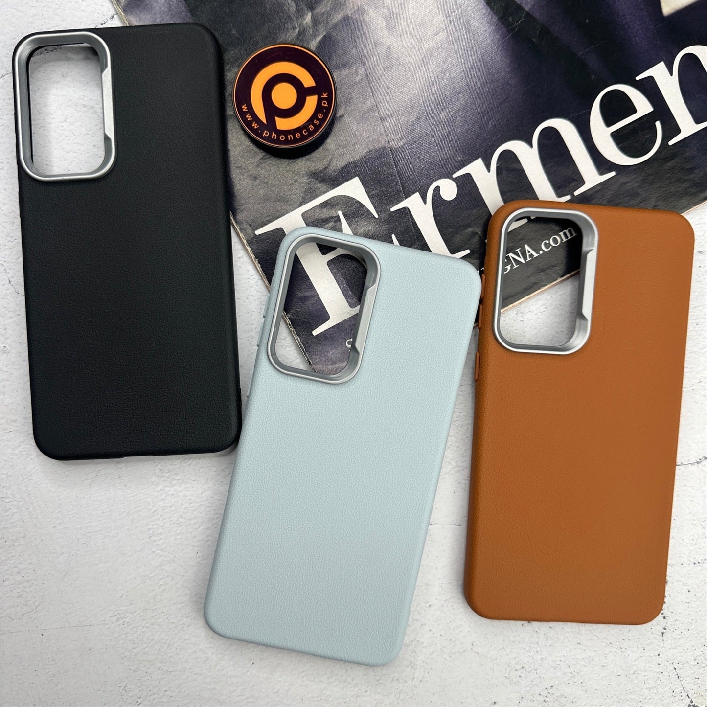 Samsung Galaxy S25 FE - Soft Leather Texture Slim TPU Case
