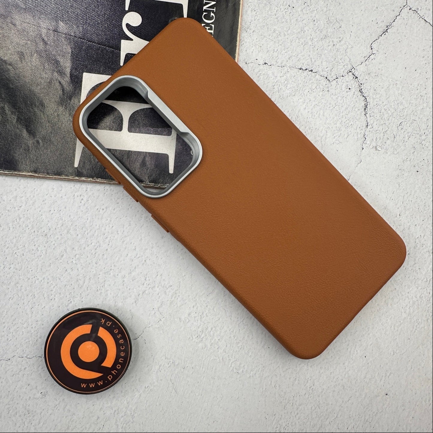 Samsung Galaxy S25 FE - Soft Leather Texture Slim TPU Case