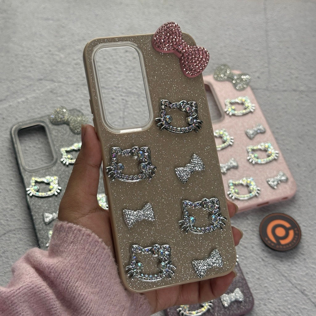 Infinix Hot 60i 4G - Cute Kitty Pookie Glitter Diamond Case