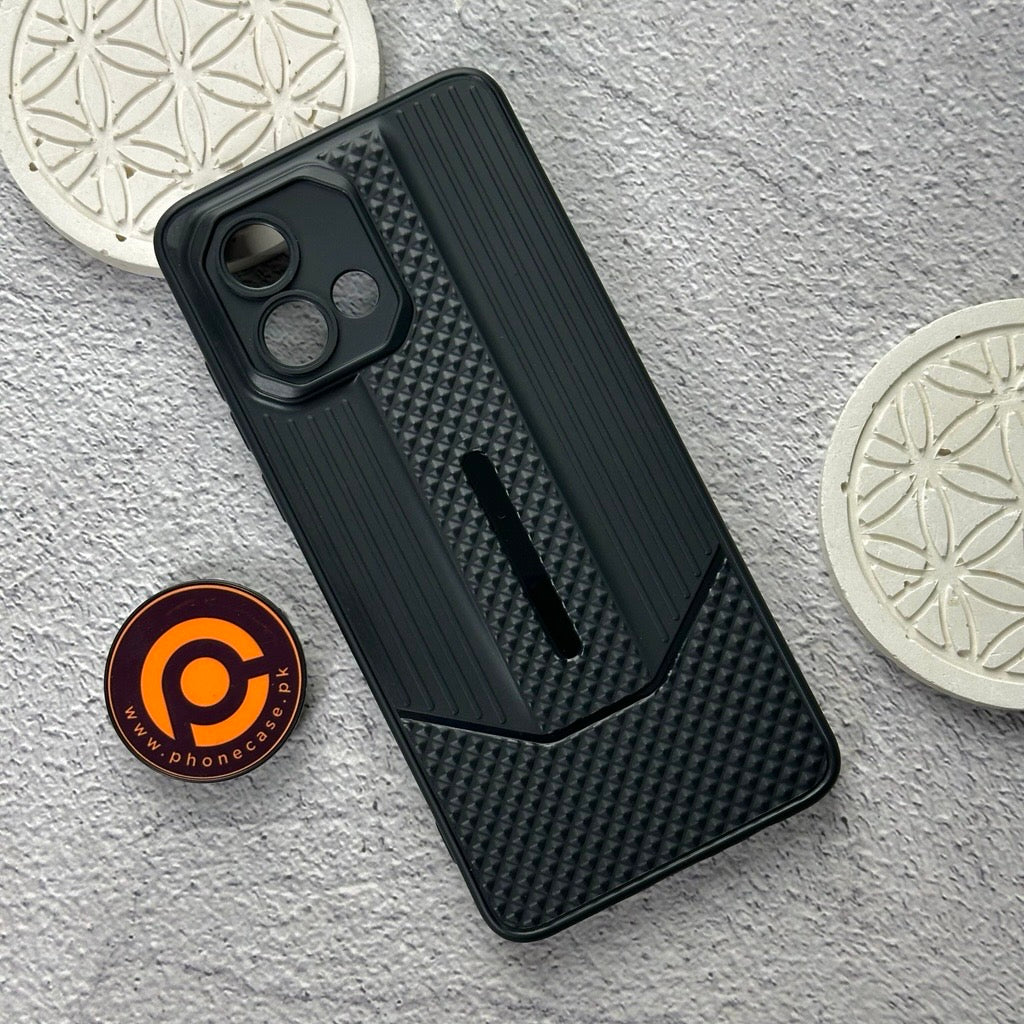 Motorola G84 - Durable Anti-Fall Blackout TPU Back Cover with Camera Protection