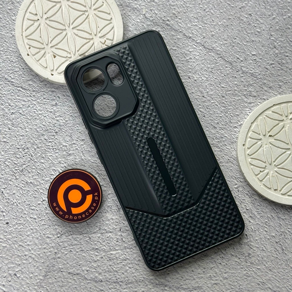 Oppo Reno 13F - Durable Anti-Fall Blackout TPU Back Cover with Camera Protection