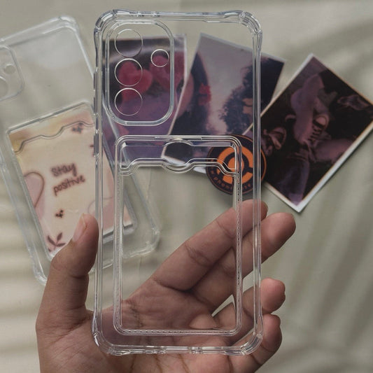 Samsung Galaxy A56 5G - Wallet Card Holder Transparent Slot ShockProof Case