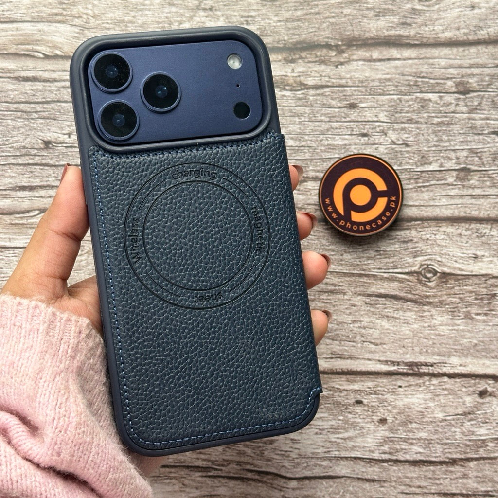 iPhone 17 Pro - Premium Flip Wallet Leather Mobile Cover with Card Slots & Wireless Charging Support