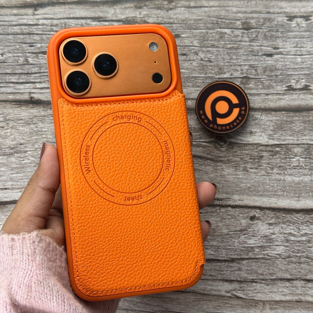 iPhone 17 Pro - Premium Flip Wallet Leather Mobile Cover with Card Slots & Wireless Charging Support