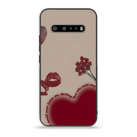 LG V60 - Valentins day- Premium Printed Glass soft Bumper Shock Proof Case CS-38115