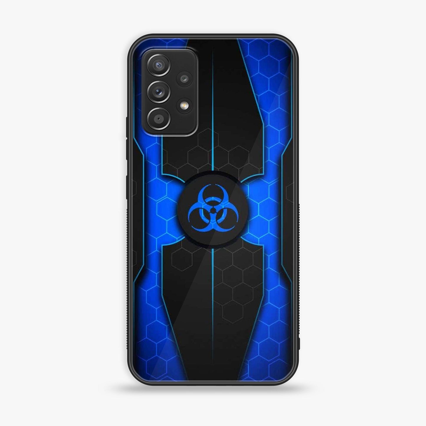 Samsung Galaxy A72 4G -  Biohazard Sign Design 1 - Premium Printed Glass soft Bumper shock Proof Case  CS-37664
