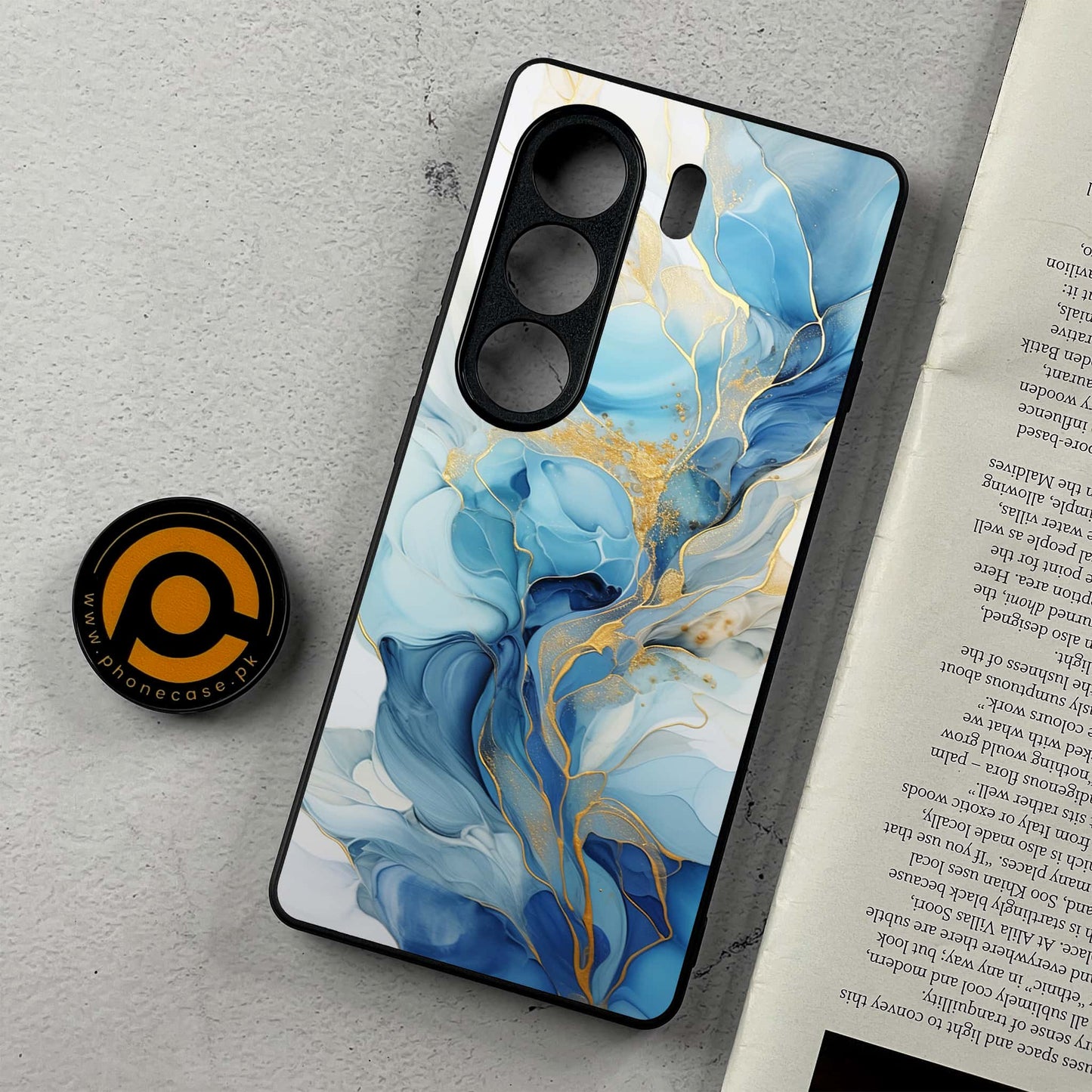 Tecno Camon 40 Pro - Liquid Marble 2.0 Design 1 - Premium Metal Printed Soft Bumper Shockproof Case CS-37685