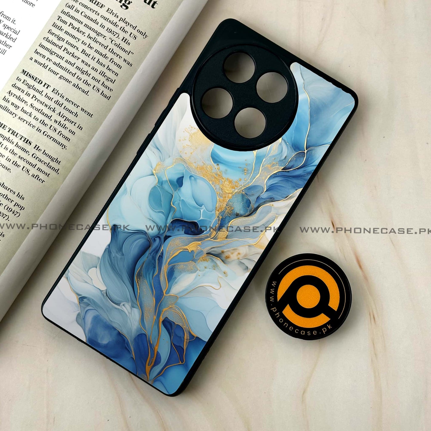 Tecno Camon 30s - Liquid Marble 2.0 Design 4 - Premium Metal Printed soft Bumper shock Proof Case   CS-39067