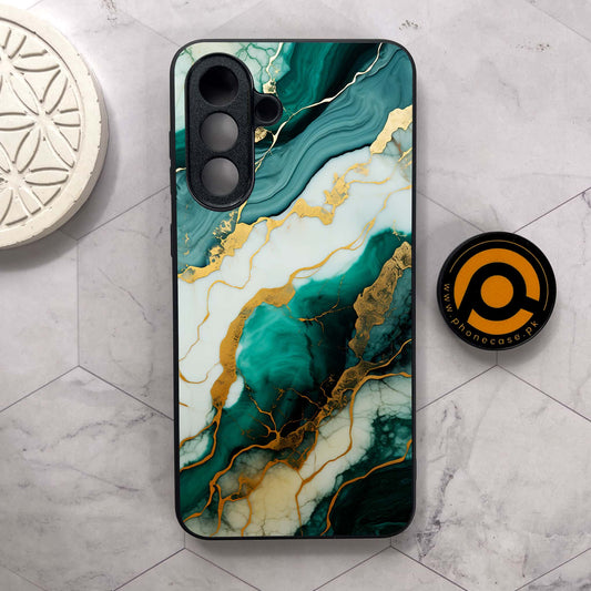 Samsung Galaxy A56 5G - Liquid Marble 2.0 Design 3  - Premium Metal Printed soft Bumper shock Proof Case  CS-37396