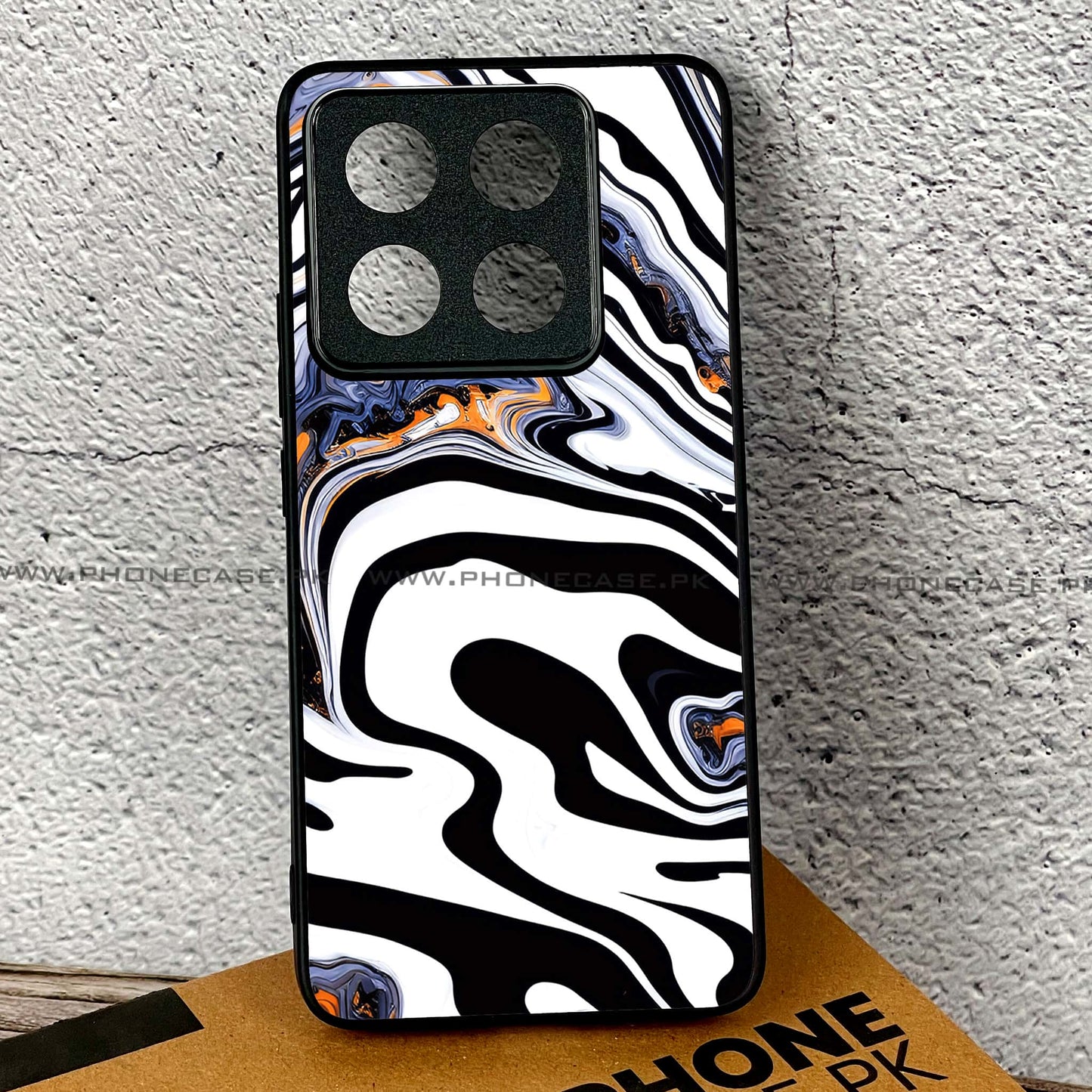 Xiaomi 14T - Liquid Marble Design 6  - Premium Printed Glass soft Bumper shock Proof Case CS-39045