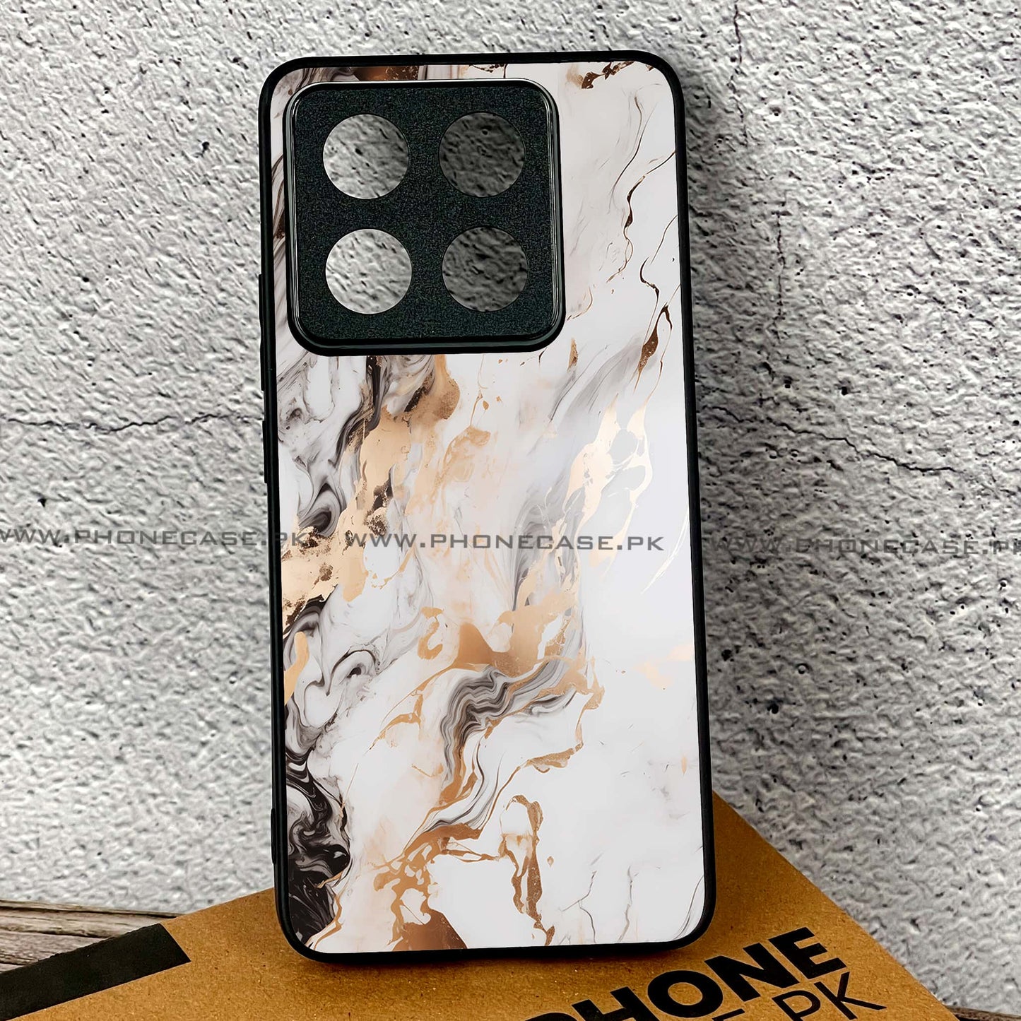 Xiaomi 14T - Liquid Marble Design 6  - Premium Printed Glass soft Bumper shock Proof Case CS-39045