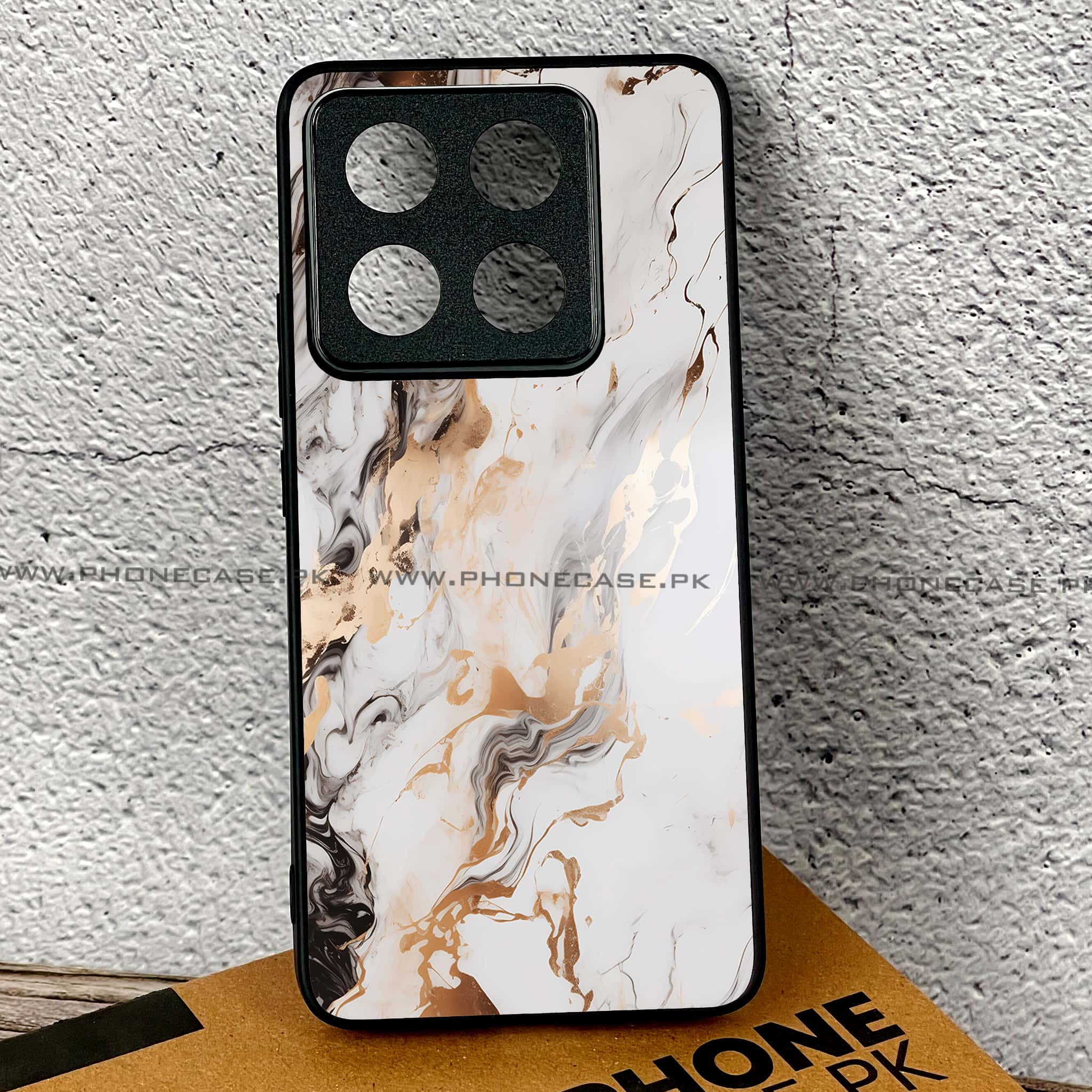 Xiaomi 14T - Liquid Marble Design 6  - Premium Printed Glass soft Bumper shock Proof Case CS-39045