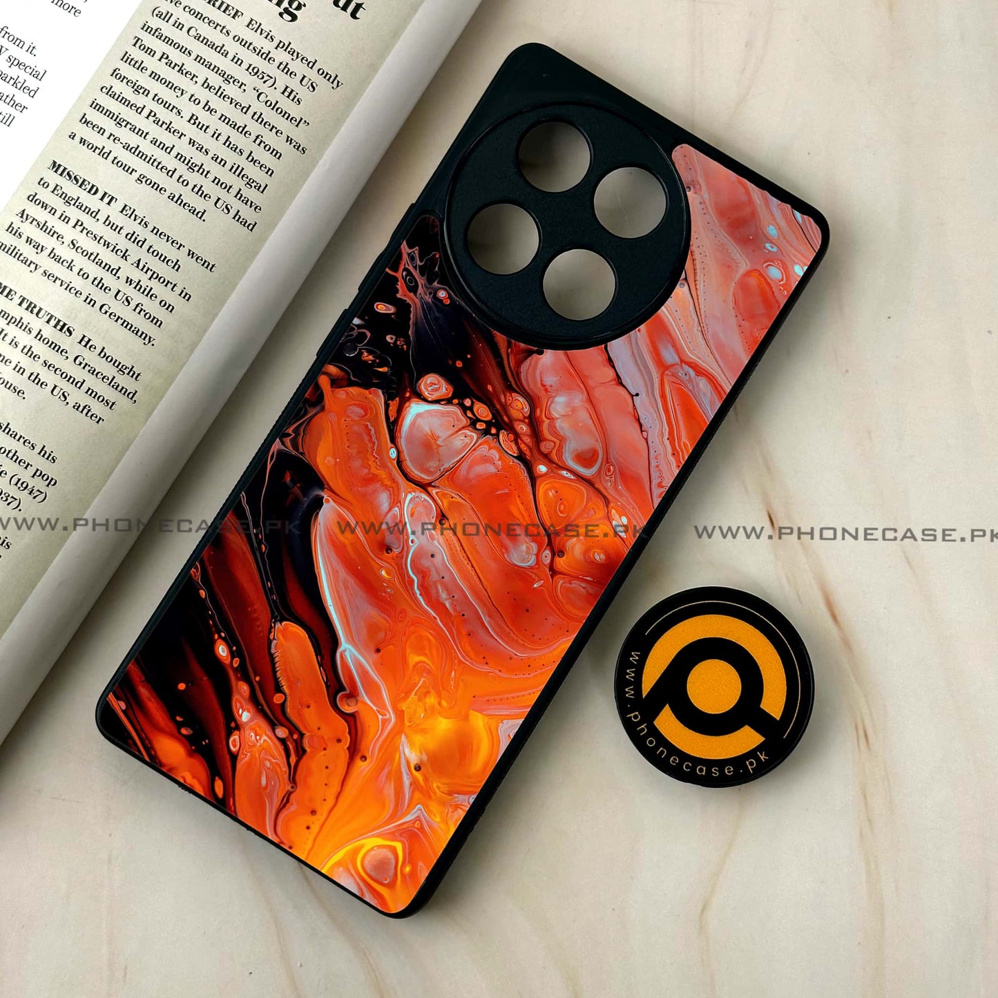 Tecno Camon 30s - Liquid Marble Series - Premium Metal Printed soft Bumper shock Proof Case