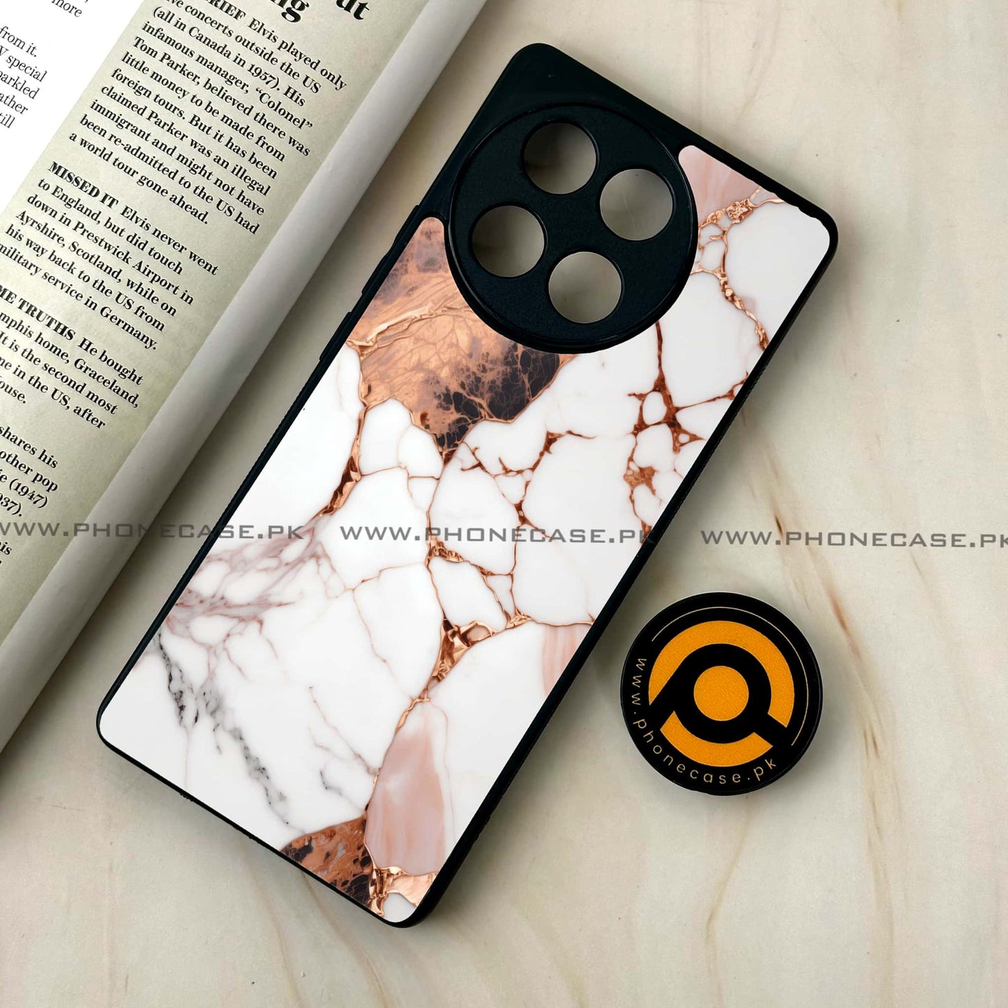 Tecno Camon 30s - Liquid Marble Series - Premium Metal Printed soft Bumper shock Proof Case