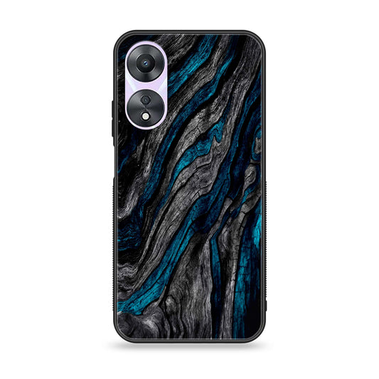 Oppo A78 4G - Liquid Marble Design 8 - Premium Printed Glass soft Bumper shock Proof Case CS-38921