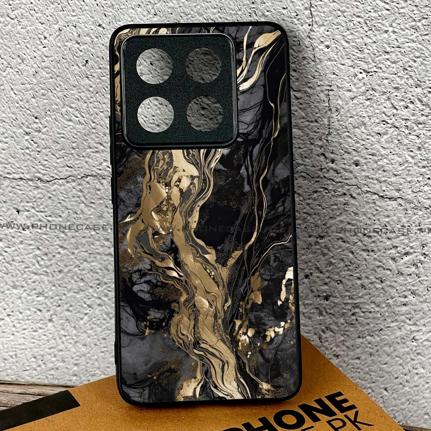 Xiaomi 14T - Liquid Marble Design 6  - Premium Printed Glass soft Bumper shock Proof Case CS-39045