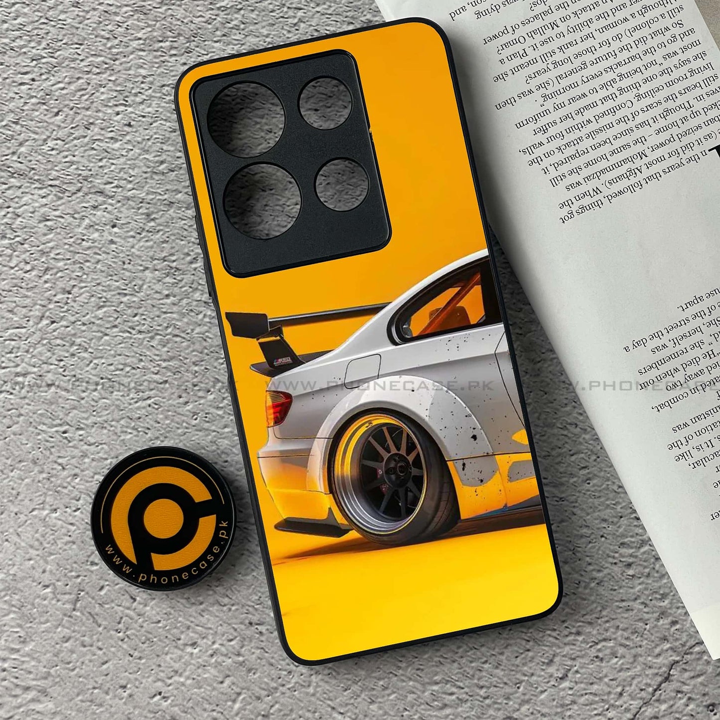 Infinix Note 30 - M3 GT2 Racing Car - Premium Printed Glass soft Bumper shock Proof Case CS-38492