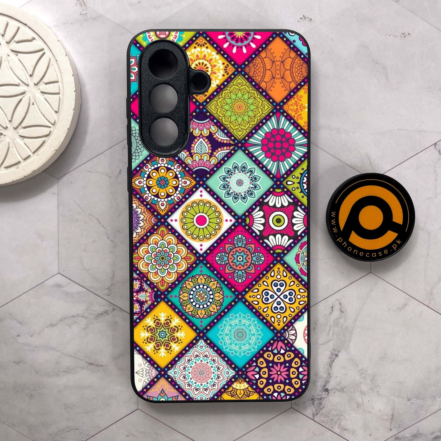 Samsung Galaxy A56 5G - Mandala Art Design - Premium Metal Printed soft Bumper shock Proof Case CS-38984