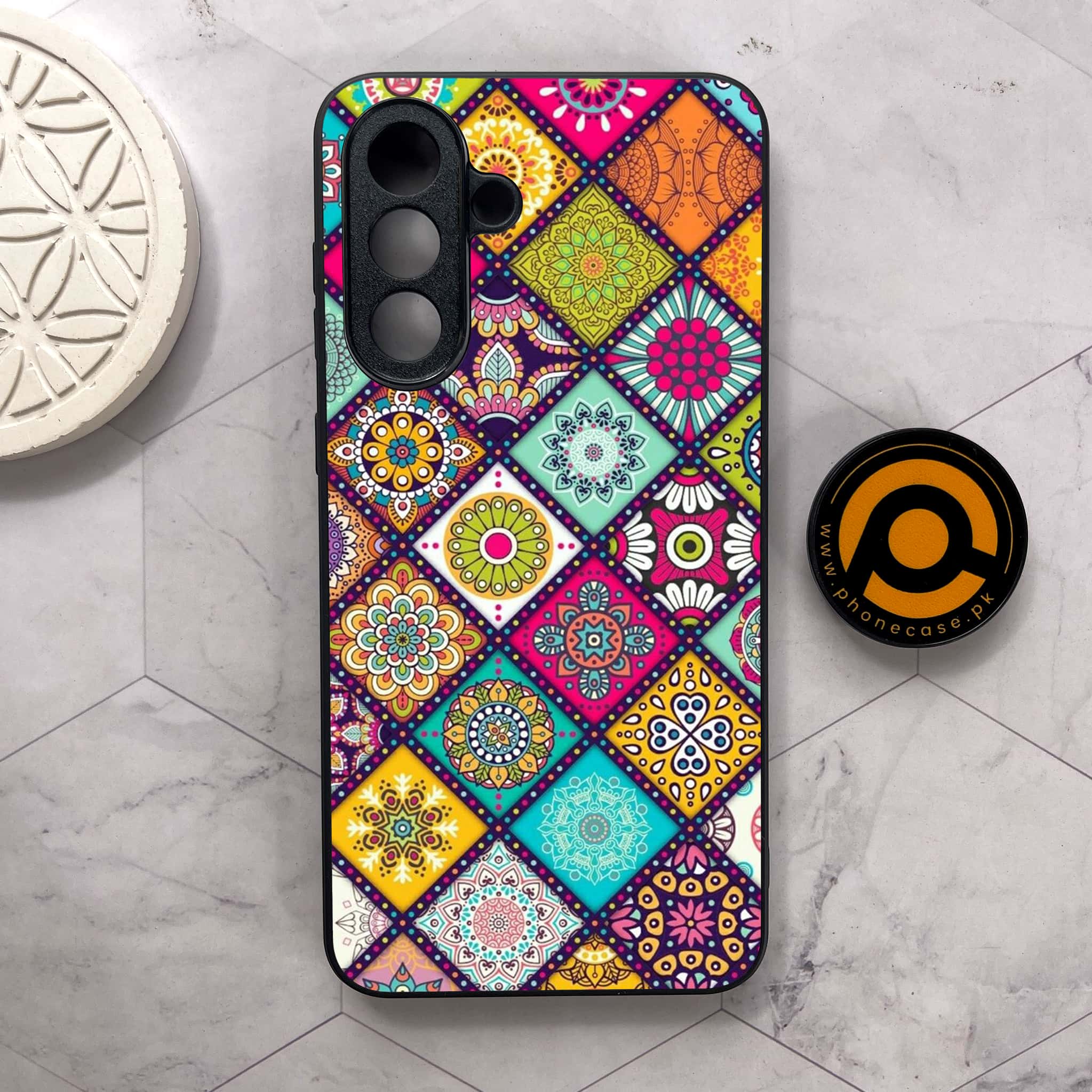 Samsung Galaxy A56 5G - Mandala Art Design - Premium Metal Printed soft Bumper shock Proof Case CS-38984