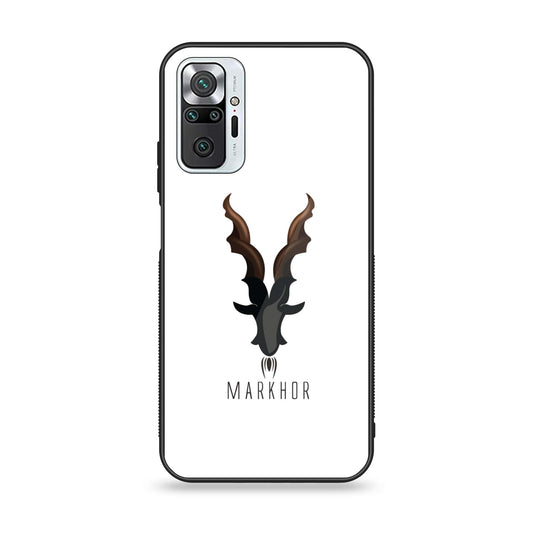 Xiaomi Redmi Note 10 Pro 4G / Note 10 Pro Max- Markhor Series Design 2 - Premium Printed Glass soft Bumper shock Proof Case  CS-38725