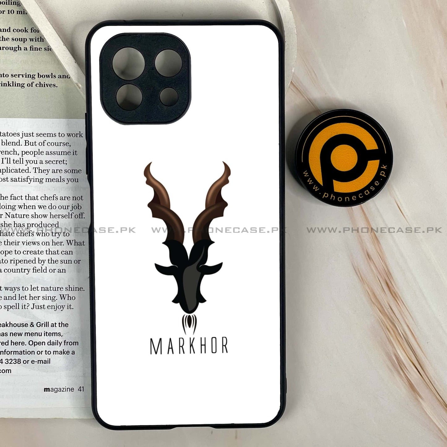 Xiaomi Mi 11 Lite - Markhor  Design 2  - Premium Printed Glass soft Bumper shock Proof Case  CS-39052