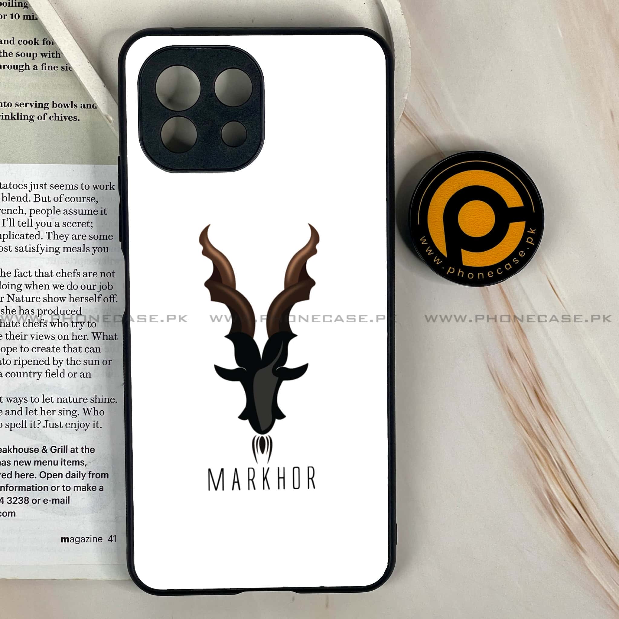 Xiaomi Mi 11 Lite - Markhor  Design 2  - Premium Printed Glass soft Bumper shock Proof Case  CS-39052