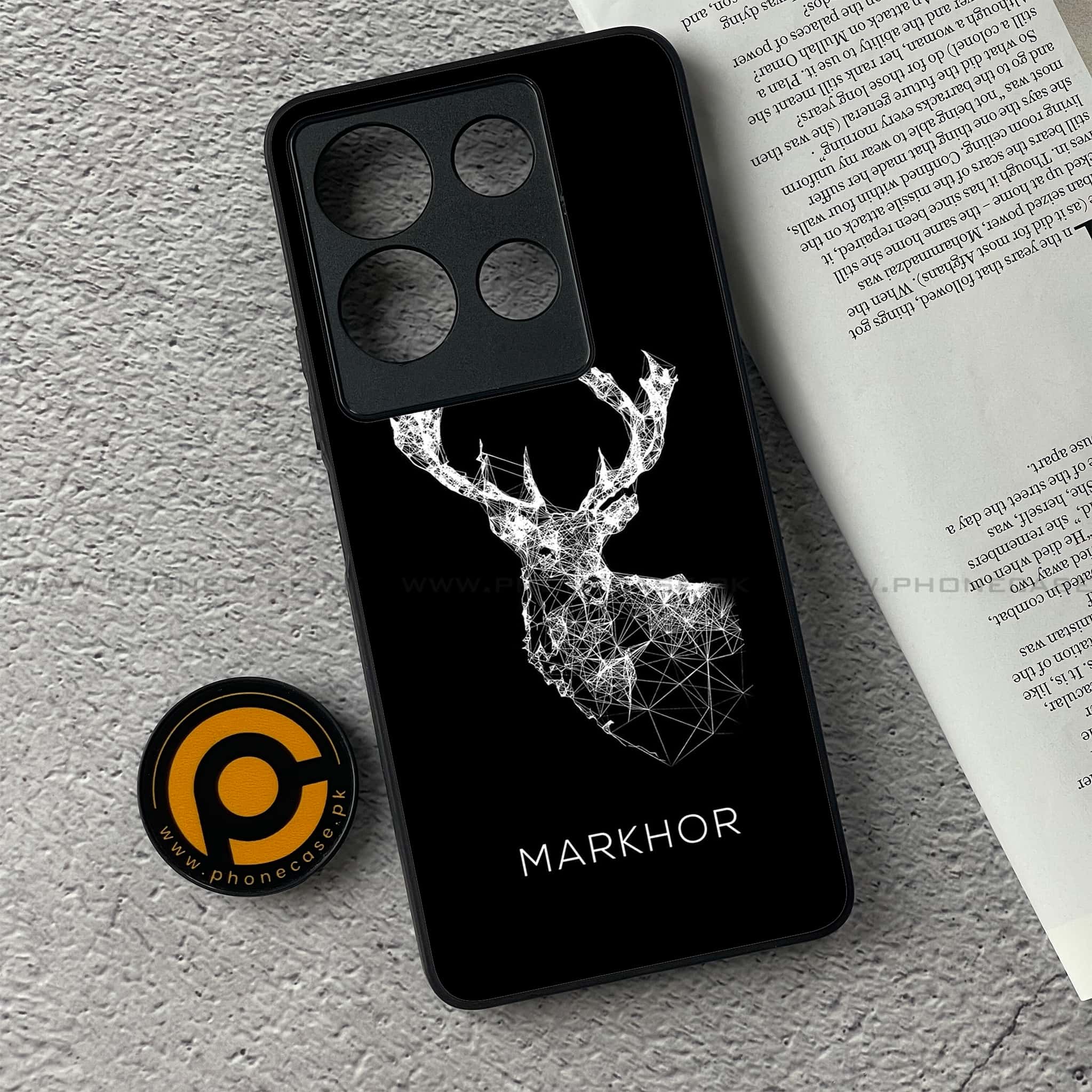 Infinix Note 30 - Markhor Design 4  - Premium Printed Glass soft Bumper shock Proof Case CS-38486