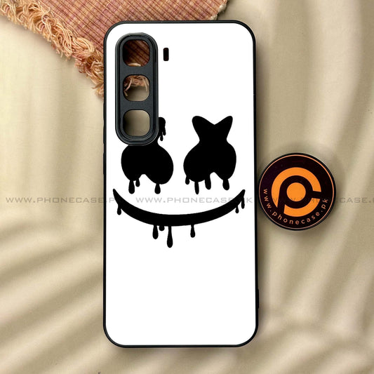Infinix Hot 60 Pro - Marshmello Face - Premium Metal Printed soft Bumper shock Proof Case  CS-38176
