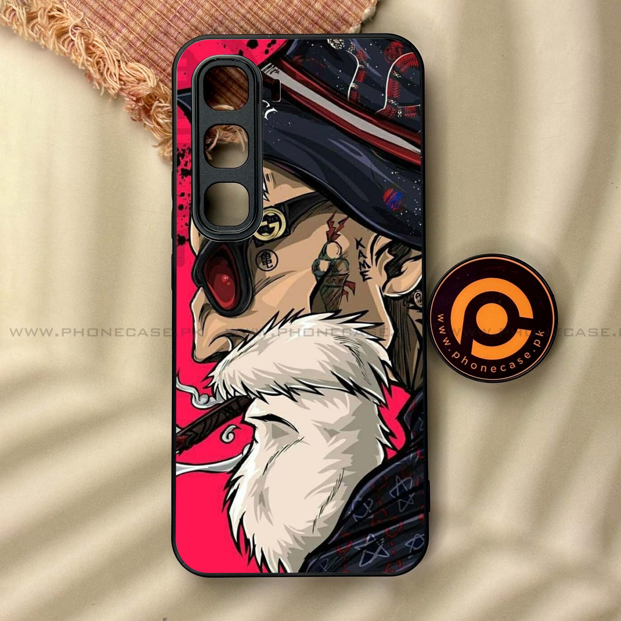 Infinix Hot 60 Pro Plus - Master Roshi - Premium Metal Printed soft Bumper shock Proof Case  CS-39185